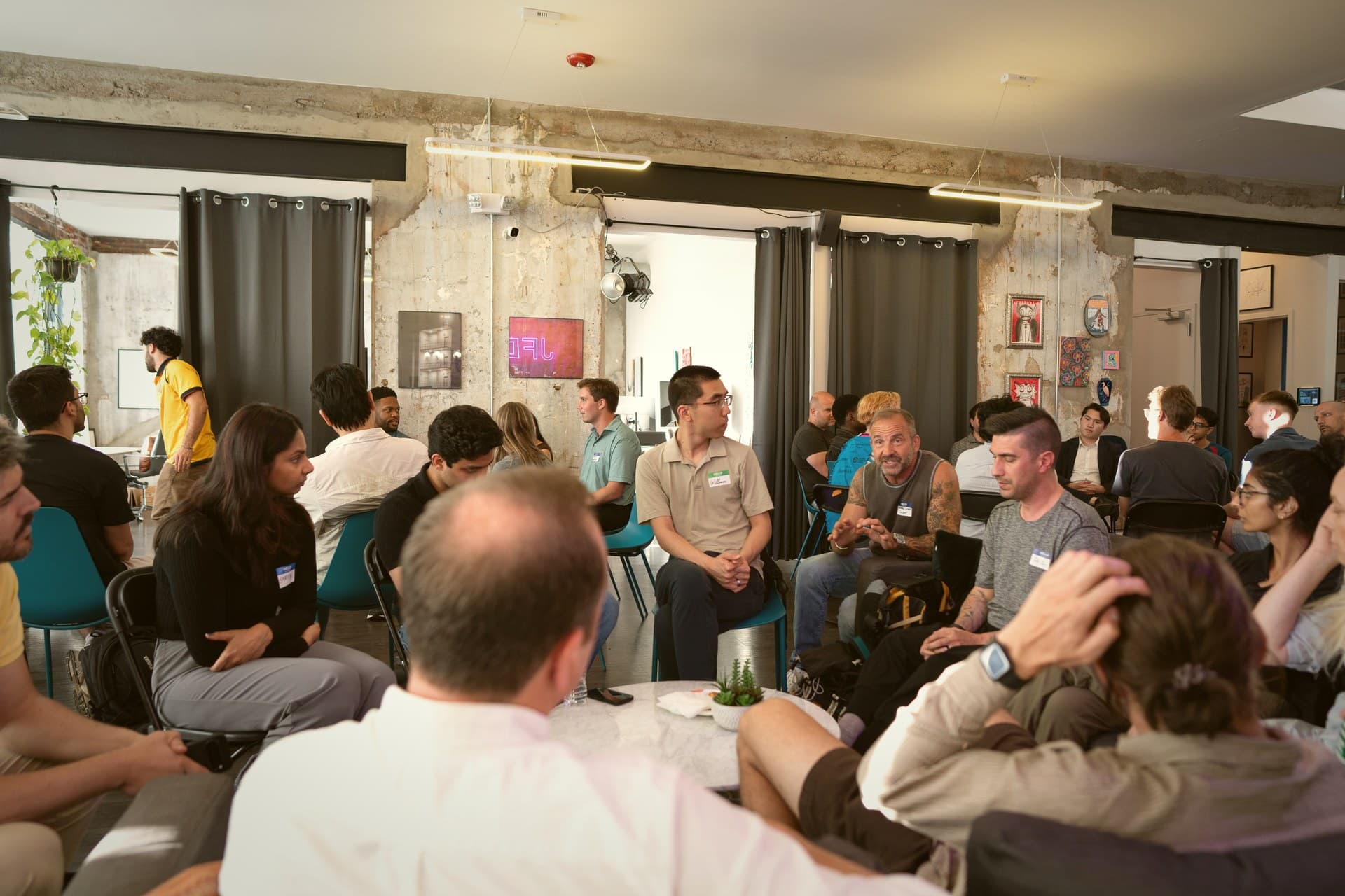 Breakout group mid-share during Think-Pair-Share
