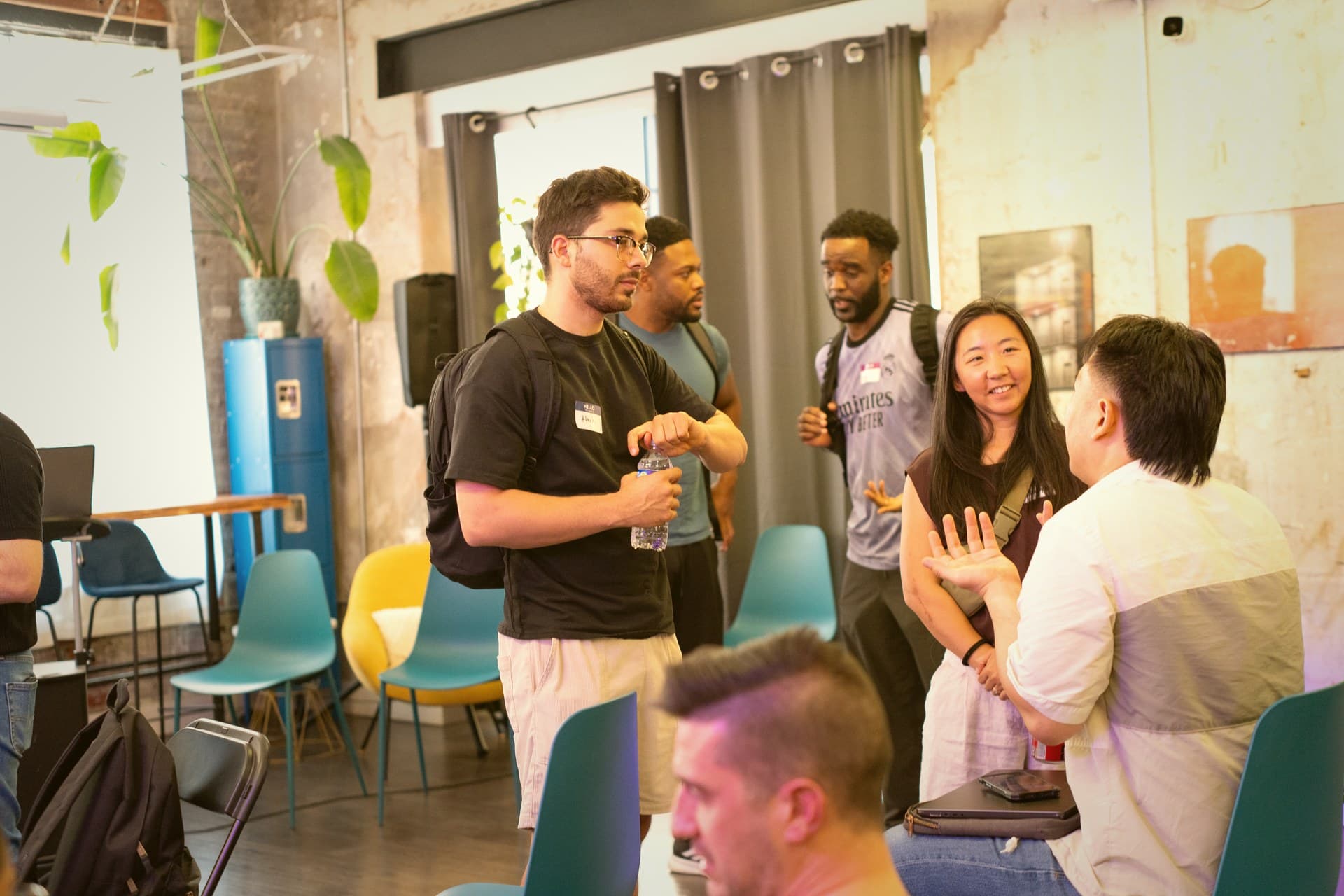 Post-session networking at Cursor Meetup Philadelphia